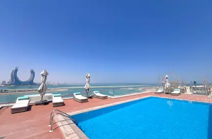 شقة - 3 غرف نوم - 5 حمامات للايجار في كريستال ريزيدنس - جزيرة جيوان - جزيرة اللؤلؤة - الدوحة