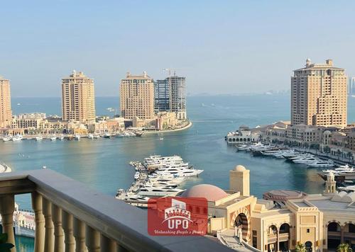 Apartment - 3 bedrooms - 3 bathrooms for rent in Sabban Towers - Porto Arabia - The Pearl Island - Doha