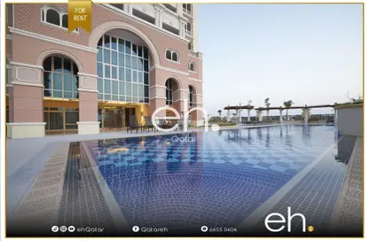 صورة لـ حوض سباحة دوبلكس - غرفة نوم - 2 حمامات للايجار في فيفا غرب - فيفا بحرية - جزيرة اللؤلؤة - الدوحة ، صورة رقم 1