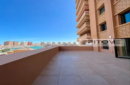 Terrace image for: Apartment - 3 Bedrooms - 4 Bathrooms for rent in Tower 8 - Porto Arabia - The Pearl Island - Doha, Image 1