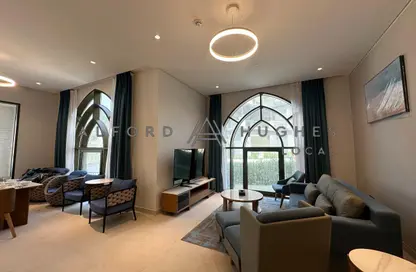 شقة - 2 غرف نوم - 4 حمامات للايجار في البلاج الجنوبي - البلاج - جزيرة اللؤلؤة - الدوحة