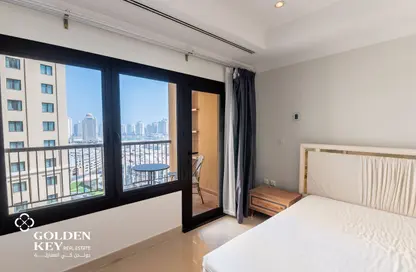 شقة - غرفة نوم - 2 حمامات للايجار في طريق بورتو الغربي - بورتو أرابيا - جزيرة اللؤلؤة - الدوحة