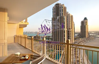 Apartment - 2 Bedrooms - 4 Bathrooms for rent in Abraj Bay - Abraj Quartiers - The Pearl Island - Doha