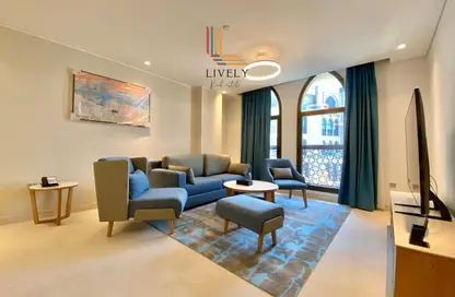 شقة - غرفة نوم - 2 حمامات للايجار في البلاج الجنوبي - البلاج - جزيرة اللؤلؤة - الدوحة