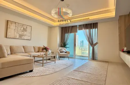 شقة - غرفة نوم - 3 حمامات للايجار في كريستال ريزيدنس - جزيرة جيوان - جزيرة اللؤلؤة - الدوحة