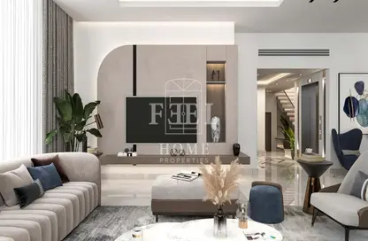 Living Room image for: Townhouse - 3 Bedrooms - 5 Bathrooms for sale in Qetaifan Islands - Lusail, Image 1