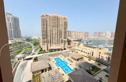 Apartment - 1 Bedroom - 2 Bathrooms for sale in Tower 7 (Ferrari Tower) - Porto Arabia - The Pearl Island - Doha