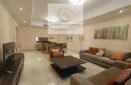 Living / Dining Room image for: Apartment - 2 Bedrooms - 2 Bathrooms for rent in Ghanem Business Centre - Fereej Bin Mahmoud South - Fereej Bin Mahmoud - Doha, Image 1