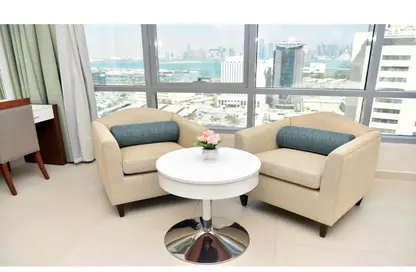 Living Room image for: Hotel Apartments - 1 Bathroom for rent in Banks street - Musheireb - Doha, Image 1