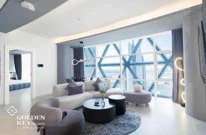 Living Room image for: Apartment - 1 Bedroom - 2 Bathrooms for rent in Marina Tower 23 - Marina District - Lusail, Image 1