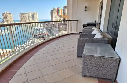 شقة - 3 غرف نوم - 4 حمامات للايجار في طريق بورتو الغربي - بورتو أرابيا - جزيرة اللؤلؤة - الدوحة