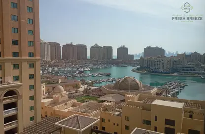 شقة - غرفة نوم - 2 حمامات للايجار في طريق بورتو الغربي - بورتو أرابيا - جزيرة اللؤلؤة - الدوحة