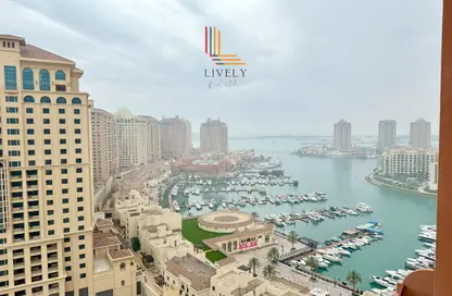 شقة - غرفة نوم - 2 حمامات للايجار في طريق بورتو الغربي - بورتو أرابيا - جزيرة اللؤلؤة - الدوحة