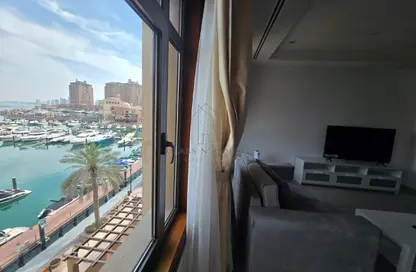 شقة - غرفة نوم - 2 حمامات للايجار في بوابة المارينا - بورتو أرابيا - جزيرة اللؤلؤة - الدوحة