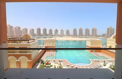 Pool image for: Apartment - 1 Bathroom for sale in Al Mutahidah Tower - Viva Bahriyah - The Pearl Island - Doha, Image 1