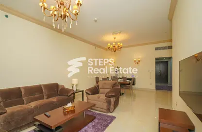 Living Room image for: Apartment - 3 Bedrooms - 3 Bathrooms for rent in Al Sadd Road - Al Sadd - Doha, Image 1