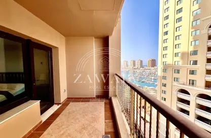 Apartment - 1 Bedroom - 2 Bathrooms for rent in East Porto Drive - Porto Arabia - The Pearl Island - Doha