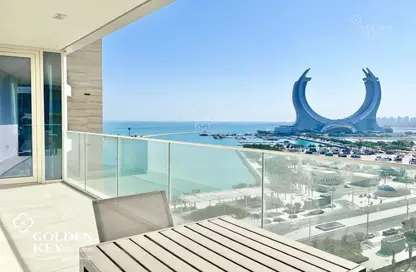 شقة - غرفة نوم - 2 حمامات للايجار في لوسيل ريسيدينس - منطقة المارينا - الوسيل