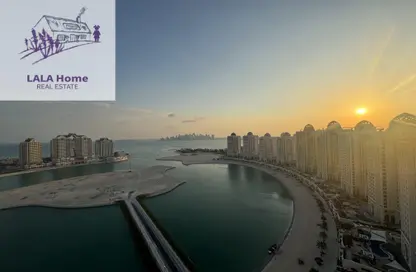 (بنتهاوس  (روف - 3 غرف نوم - 5 حمامات للايجار في فيفا غرب - فيفا بحرية - جزيرة اللؤلؤة - الدوحة