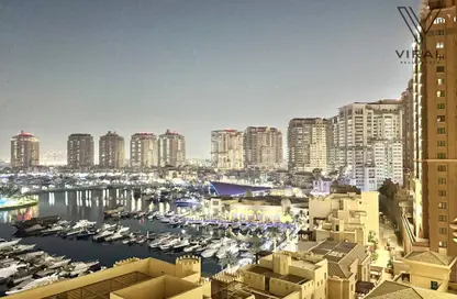 شقة - غرفة نوم - 2 حمامات للايجار في طريق بورتو الغربي - بورتو أرابيا - جزيرة اللؤلؤة - الدوحة