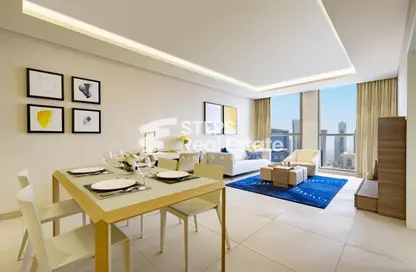 Living / Dining Room image for: Apartment - 1 Bedroom - 1 Bathroom for rent in Al Shatt Street - West Bay - Doha, Image 1