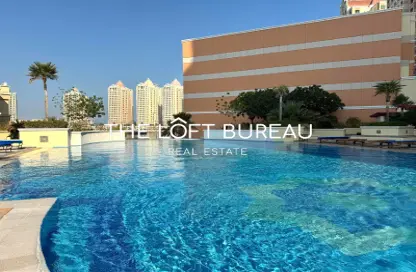 Apartment - 3 Bedrooms - 4 Bathrooms for rent in Viva West - Viva Bahriyah - The Pearl Island - Doha
