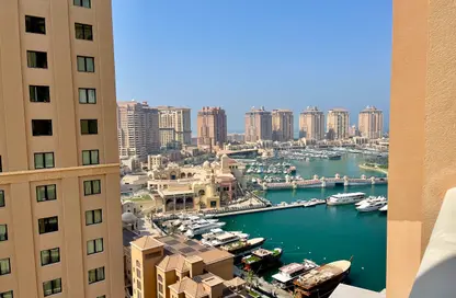 Apartment - 1 Bedroom - 2 Bathrooms for rent in East Porto Drive - Porto Arabia - The Pearl Island - Doha