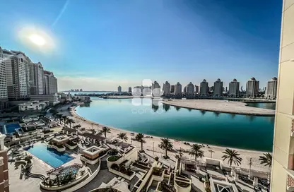 Water View image for: Apartment - 1 Bedroom - 1 Bathroom for rent in Viva West - Viva Bahriyah - The Pearl Island - Doha, Image 1