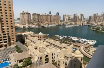 شقة - غرفة نوم - 2 حمامات للايجار في طريق بورتو الغربي - بورتو أرابيا - جزيرة اللؤلؤة - الدوحة
