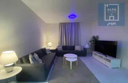 Living Room image for: Apartment - 1 Bedroom - 2 Bathrooms for rent in Piazza 1 - La Piazza - Fox Hills - Lusail, Image 1
