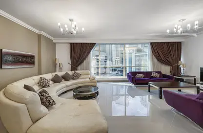 شقة - 2 غرف نوم - 3 حمامات للايجار في برج لؤلؤة - شارع الدبلوماسي - الخليج الغربي - الدوحة
