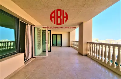 Terrace image for: Apartment - 2 Bedrooms - 3 Bathrooms for rent in La Croisette - Porto Arabia - The Pearl Island - Doha, Image 1