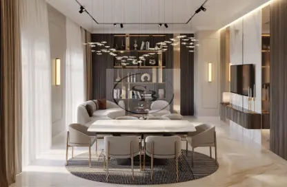 Dining Room image for: Apartment - 1 Bedroom - 2 Bathrooms for sale in Marina Residences 195 - Marina District - Lusail, Image 1