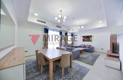 Living / Dining Room image for: Apartment - 2 Bedrooms - 2 Bathrooms for rent in Aspire Tower - Al Waab - Al Waab - Doha, Image 1