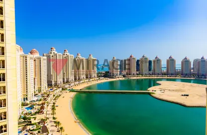 Water View image for: Apartment - 1 Bathroom for rent in Viva Bahriyah - The Pearl Island - Doha, Image 1