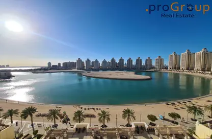Water View image for: Apartment - 2 Bedrooms - 4 Bathrooms for rent in Viva West - Viva Bahriyah - The Pearl Island - Doha, Image 1