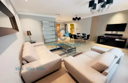 Living / Dining Room image for: Apartment - 2 Bedrooms - 3 Bathrooms for rent in Al Nasr Street - Al Nasr - Doha, Image 1