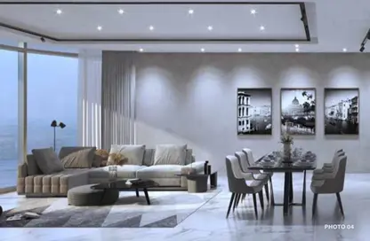 Living / Dining Room image for: Apartment - 2 Bedrooms - 4 Bathrooms for sale in Lusail City - Lusail, Image 1