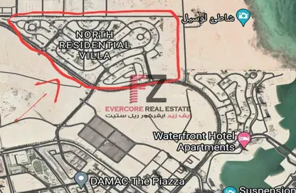 Map Location image for: Land - Studio for sale in Waterfront Residential - The Waterfront - Lusail, Image 1