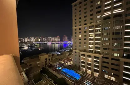 Apartment - 1 Bedroom - 2 Bathrooms for rent in East Porto Drive - Porto Arabia - The Pearl Island - Doha