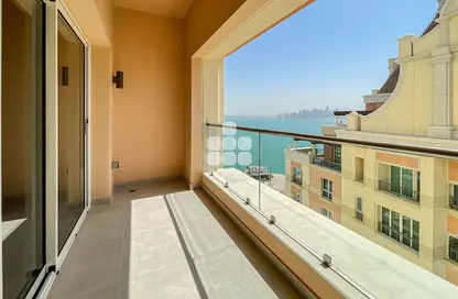 Balcony image for: Apartment - 1 Bathroom for sale in Al Mutahidah Tower - Viva Bahriyah - The Pearl Island - Doha, Image 1