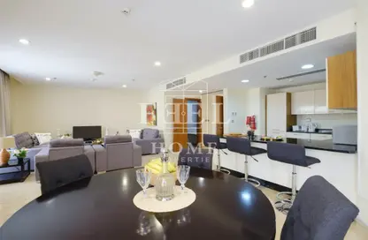Living / Dining Room image for: Apartment - 2 Bedrooms - 2 Bathrooms for rent in Mirage Residence - Fereej Bin Mahmoud - Doha, Image 1