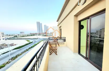Balcony image for: Apartment - 1 Bathroom for rent in Fox Hills - Fox Hills - Lusail, Image 1