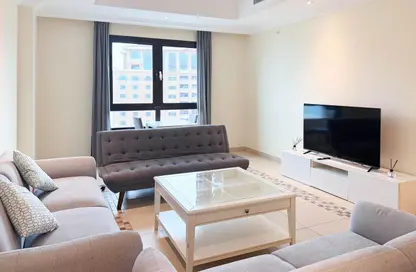 شقة - غرفة نوم - 2 حمامات للايجار في طريق بورتو الغربي - بورتو أرابيا - جزيرة اللؤلؤة - الدوحة