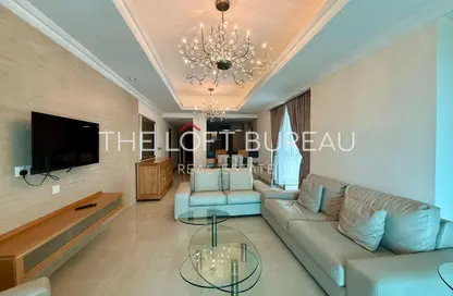 شقة - 2 غرف نوم - 3 حمامات للايجار في فيفا غرب - فيفا بحرية - جزيرة اللؤلؤة - الدوحة