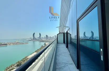 Apartment - 2 Bedrooms - 3 Bathrooms for rent in Lusail Marina Heights - Marina District - Lusail