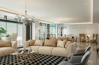Living / Dining Room image for: Apartment - 3 Bedrooms - 4 Bathrooms for sale in Lusail City - Lusail, Image 1
