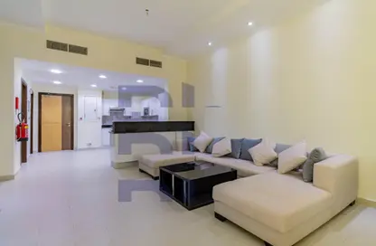 Living Room image for: Apartment - 1 Bedroom - 2 Bathrooms for rent in Residential D5 - Fox Hills South - Fox Hills - Lusail, Image 1