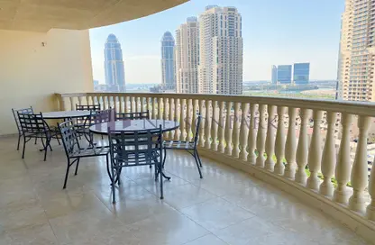 Balcony image for: Apartment - 3 Bedrooms - 4 Bathrooms for rent in East Porto Drive - Porto Arabia - The Pearl Island - Doha, Image 1