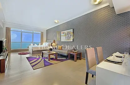 Living / Dining Room image for: Hotel Apartments - 1 Bathroom for rent in Al Shatt Street - West Bay - Doha, Image 1
